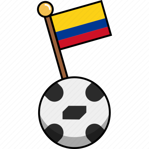 Colombia, cup, flag, football, soccer, world, ball icon - Download on Iconfinder