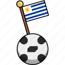 cup, flag, football, soccer, uruguay, world, ball
