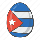 cuba, egg, flag, circle 