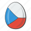 czech, egg, flag, republic, world 