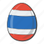 egg, flag, thailand, national 