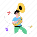 trumpet festival, music festival, trumpet player, male musician, musical instrument 