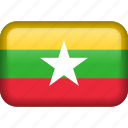 myanmar, country, flag