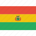 bolivia, bolivian, country, flag, national
