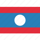country, flag, laos, national