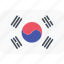 asia, flag, flags, korea, south 