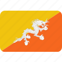 bhutan, bhutanese, country, flag
