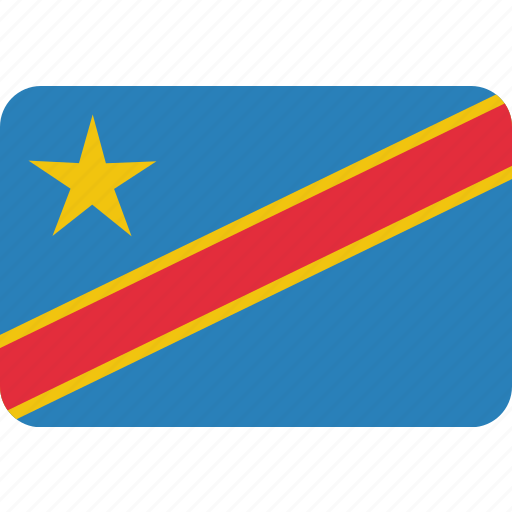 Congo, country, democratic, flag, national icon - Download on Iconfinder