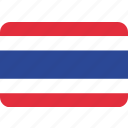 country, flag, national, thailand