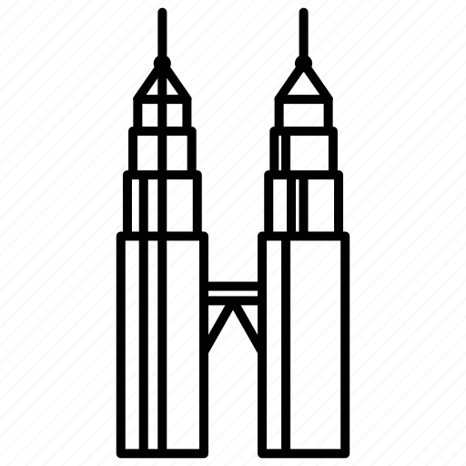 Building, landmark, malaysia, petronas, skyline icon - Download on Iconfinder