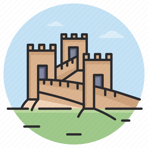 China wall, great wall, china, historical place icon - Download on Iconfinder