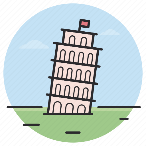 Pisa tower, italy, leaning tower of pisa, landmark, monument icon - Download on Iconfinder