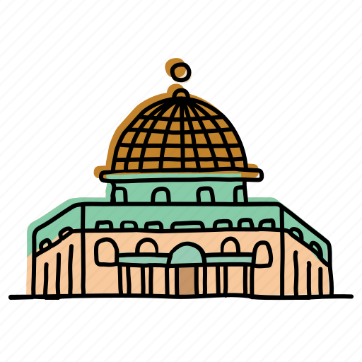 Al, aqsa, buildings, landmarks, middle east, mosque, sketch icon - Download on Iconfinder
