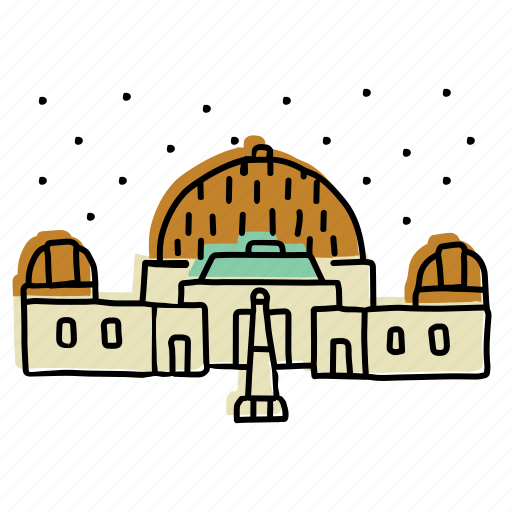Astronomy, buildings, california, griffith observatory, landmarks, los angeles, sketch icon - Download on Iconfinder