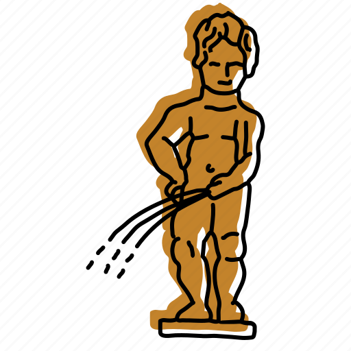 Brussels, cherub, humor, landmarks, manneken pis, sketch, statue icon - Download on Iconfinder