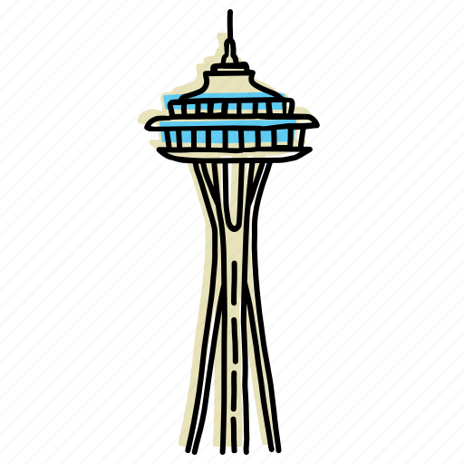 Architecture, buildings, landmarks, seattle, sketch, skyscraper, space needle icon - Download on Iconfinder
