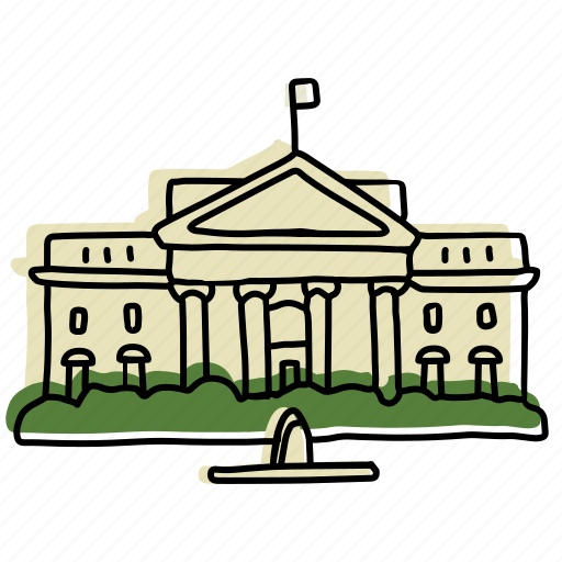 Buildings, dc, landmarks, sketch, usa, washington, white house icon - Download on Iconfinder
