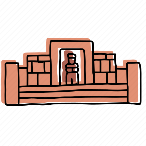 Ancient ruins, bolivia, buildings, landmarks, mayan, sketch, tiwanaku icon - Download on Iconfinder