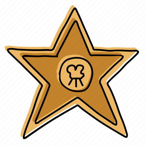 California, hollywood, landmarks, movies, sketch, star, walk of fame icon - Download on Iconfinder