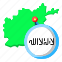 afghanistan, asia, map, country, region, flag