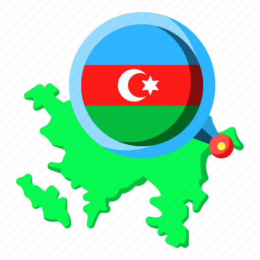 Azerbaijan, asia, map, country, geographic, flag icon - Download on Iconfinder
