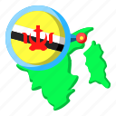 brunei, asia, map, country, state, flag