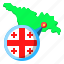 georgia, asia, map, country, nation, flag 
