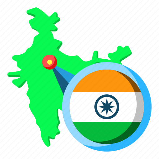 India, asia, map, country, state, flag icon - Download on Iconfinder