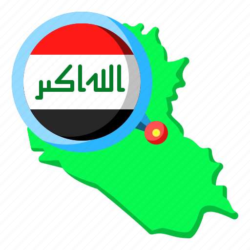 Iraq, asia, map, country, state, flag icon - Download on Iconfinder