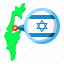 israel, asia, map, country, location, flag