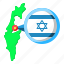 israel, asia, map, country, location, flag 
