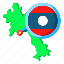 laos, asia, map, country, location, flag