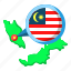 malaysia, asia, map, country, region, flag 