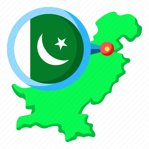 Pakistan, asia, map, country, flag icon - Download on Iconfinder