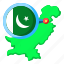 pakistan, asia, map, country, flag 