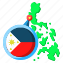 philippines, asia, map, country, archipelago, flag