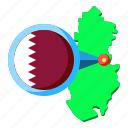 qatar, asia, map, country, nation, flag