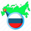 russia, asia, map, country, flag