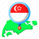 singapore, asia, map, country, flag
