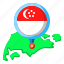 singapore, asia, map, country, flag 