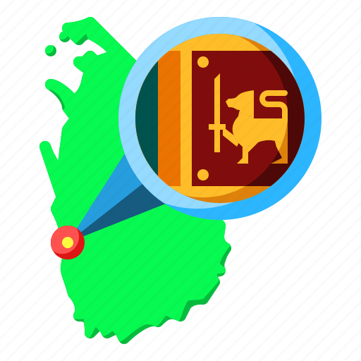 Asia, map, country, island, sri lanka, flag icon - Download on Iconfinder