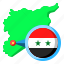syria, asia, map, country, location, flag 