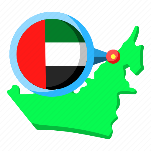 Emirate, asia, map, country, flag, uni arab icon - Download on Iconfinder