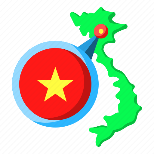 Vietnam, asia, map, country, flag icon - Download on Iconfinder
