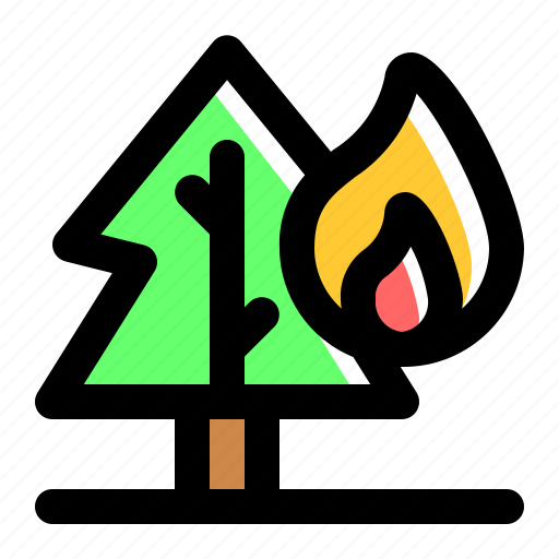 Wildfire, bushfire, forest, climate change, world ozone day icon - Download on Iconfinder