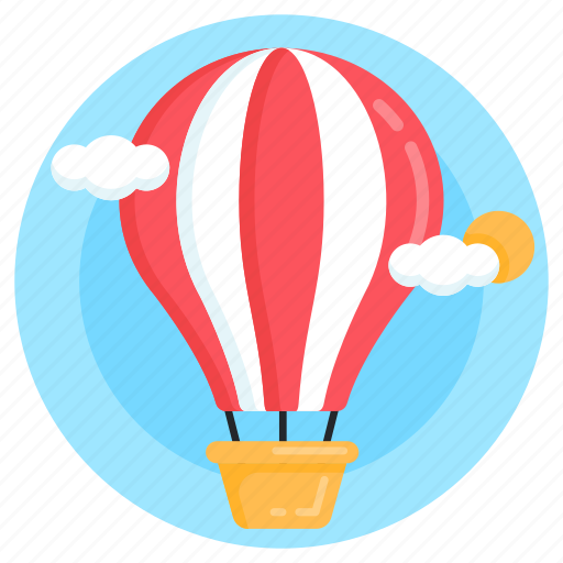 Parachute balloon, hot air balloon, aerostat, ballooning, airship icon - Download on Iconfinder