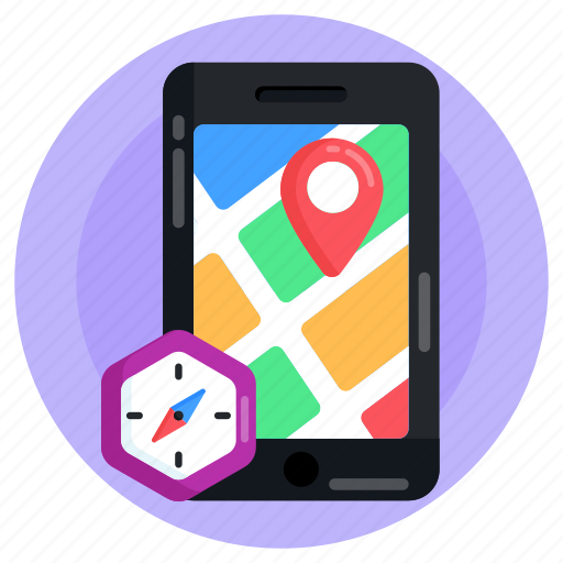 Online location, mobile navigation, mobile location, mobile tracking, navigation app icon - Download on Iconfinder