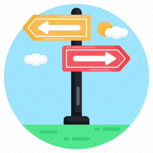 Directions, signpost, roadboard, fingerpost, roadpost icon - Download on Iconfinder