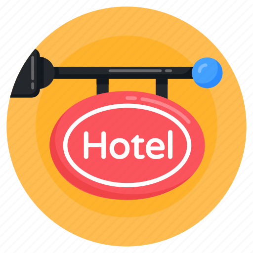 Hanging board, notice board, hotel board, hotel direction, hanging hotel board icon - Download on Iconfinder