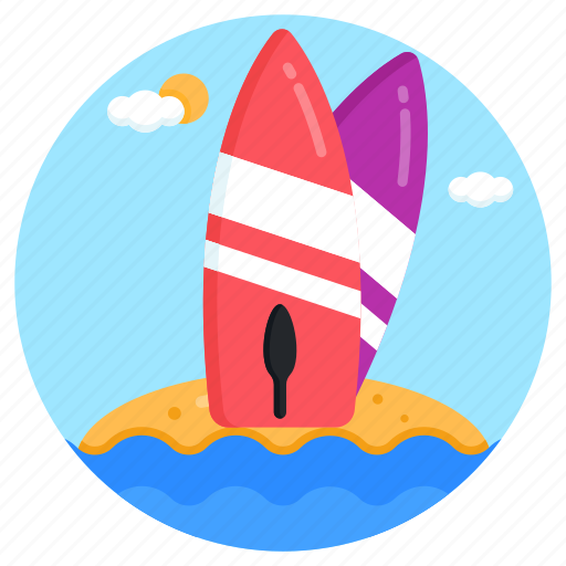Surfing, surfboards, waterboards, adventure, surfing equipment icon - Download on Iconfinder